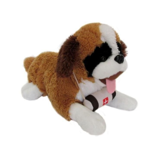 maskotka pies bernardyn 22 cm pluszowy szczekający